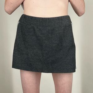 grey mini skirt